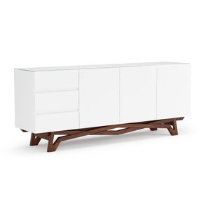 balcao volga castanho com branco quadrado